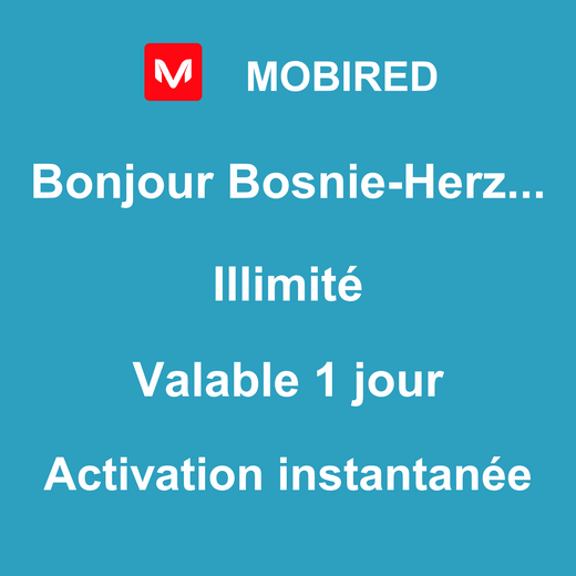 esim-bosnie-herzegovine-voyage-illimite-1-jour-mobired-mobitravelers