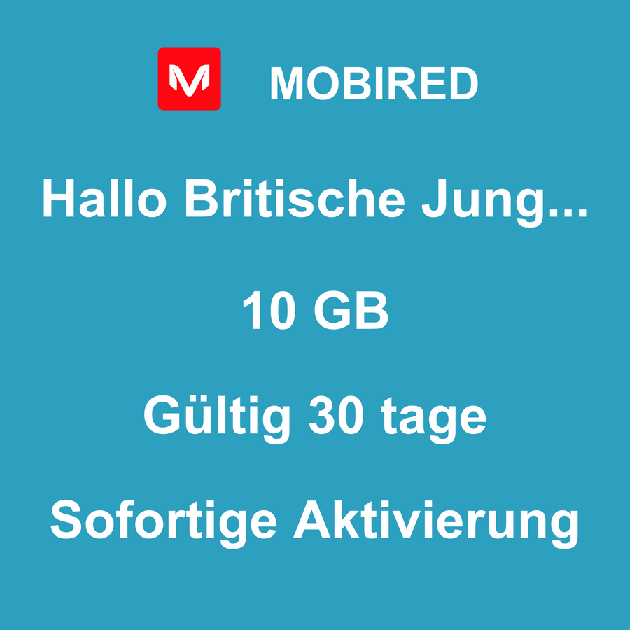 eSIM Britische Jungferninseln Internet 10 GB – 30 tage | Mobired Hallo Britische Jungferninseln