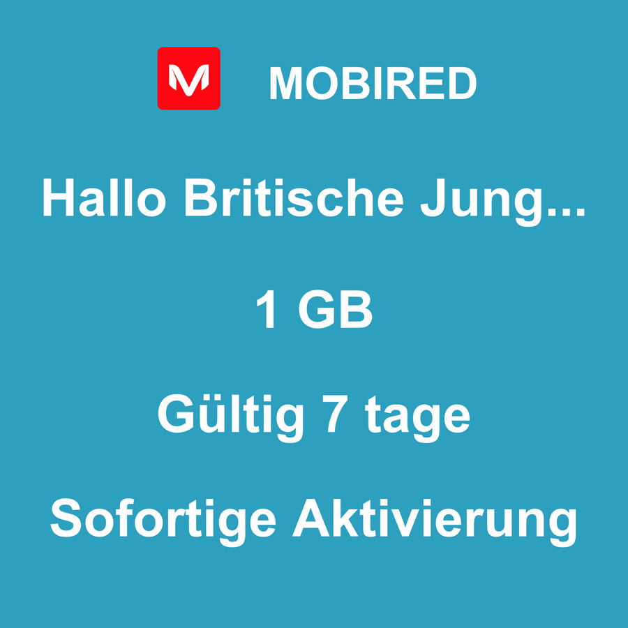 eSIM Britische Jungferninseln Internet 1 GB – 7 tage | Mobired Hallo Britische Jungferninseln