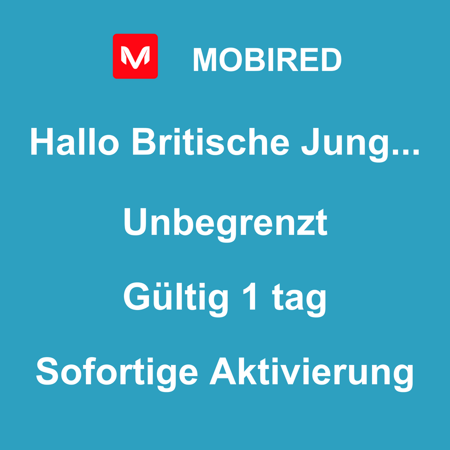 eSIM Britische Jungferninseln Internet Unbegrenzt – 1 tag | Mobired Hallo Britische Jungferninseln