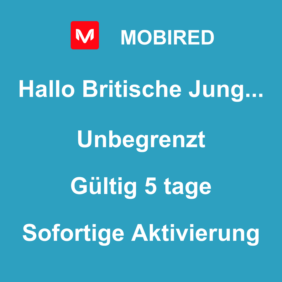 eSIM Britische Jungferninseln Internet Unbegrenzt – 5 tage | Mobired Hallo Britische Jungferninseln