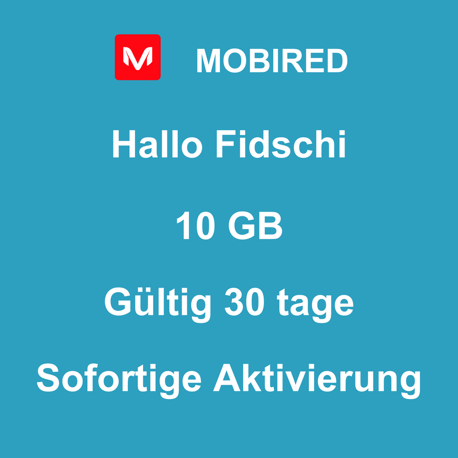 eSIM Fidschi Internet 10 GB – 30 tage | Mobired Hallo Fidschi