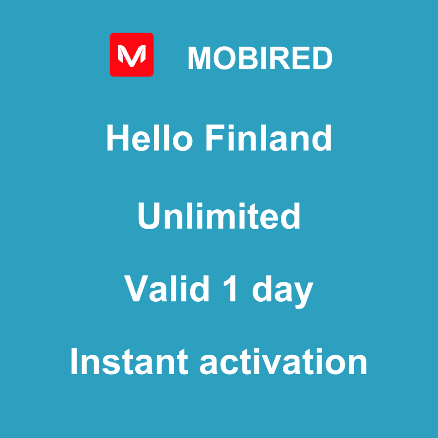 eSIM Finlândia Internet Ilimitado – 1 dia | Mobired Olá Finlândia