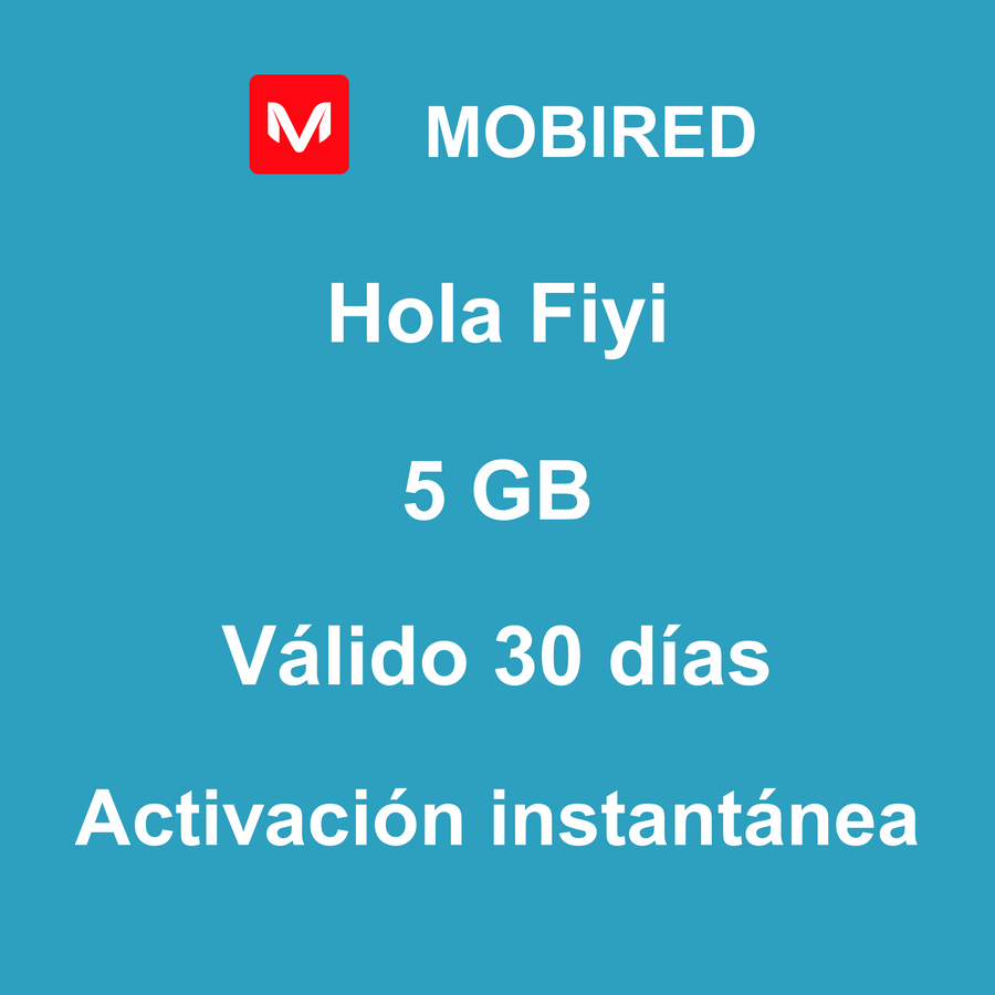 eSIM Fiyi Internet 5 GB – 30 días | Mobired Hola Fiyi