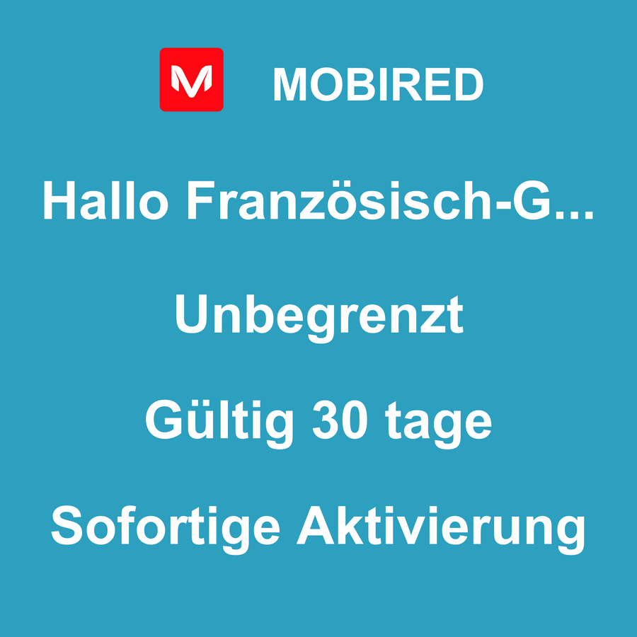 eSIM Französisch-Guayana Internet Unbegrenzt – 30 tage | Mobired Hallo Französisch-Guayana