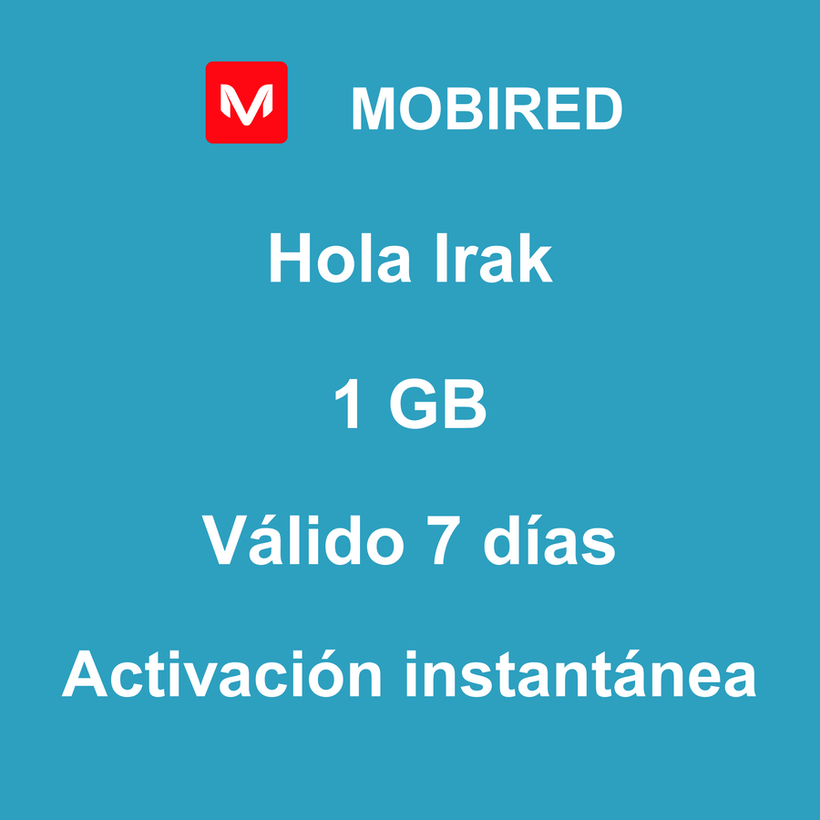 eSIM Irak Internet 1 GB – 7 días | Mobired Hola Irak