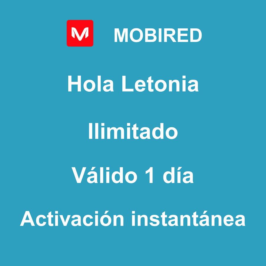 eSIM Letonia Internet Ilimitado – 1 día | Mobired Hola Letonia