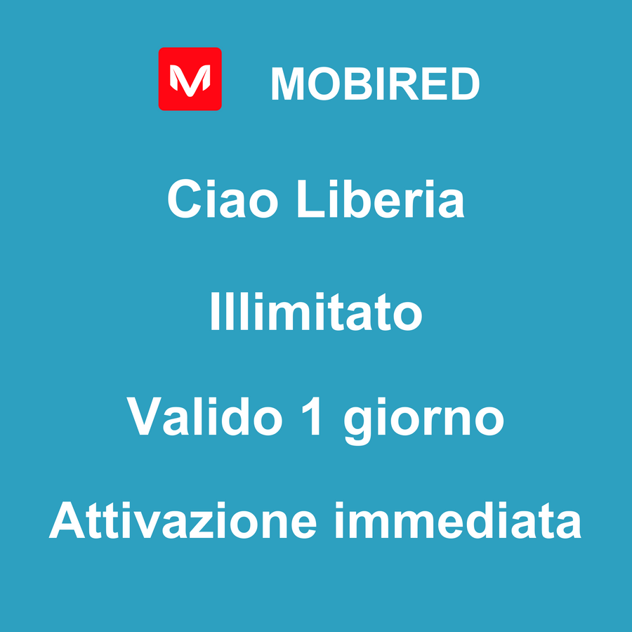 eSIM Liberia Internet Illimitato – 1 giorno | Mobired Ciao Liberia