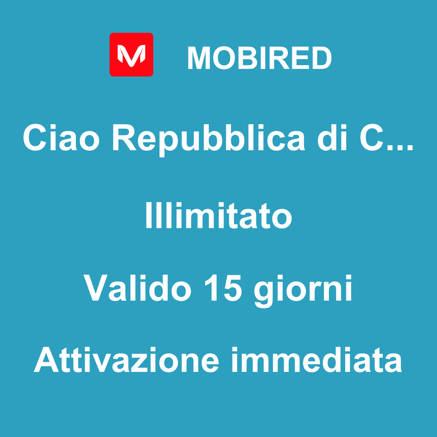 eSIM Repubblica di Corea Internet Illimitato – 15 giorni | Mobired Ciao Repubblica di Corea