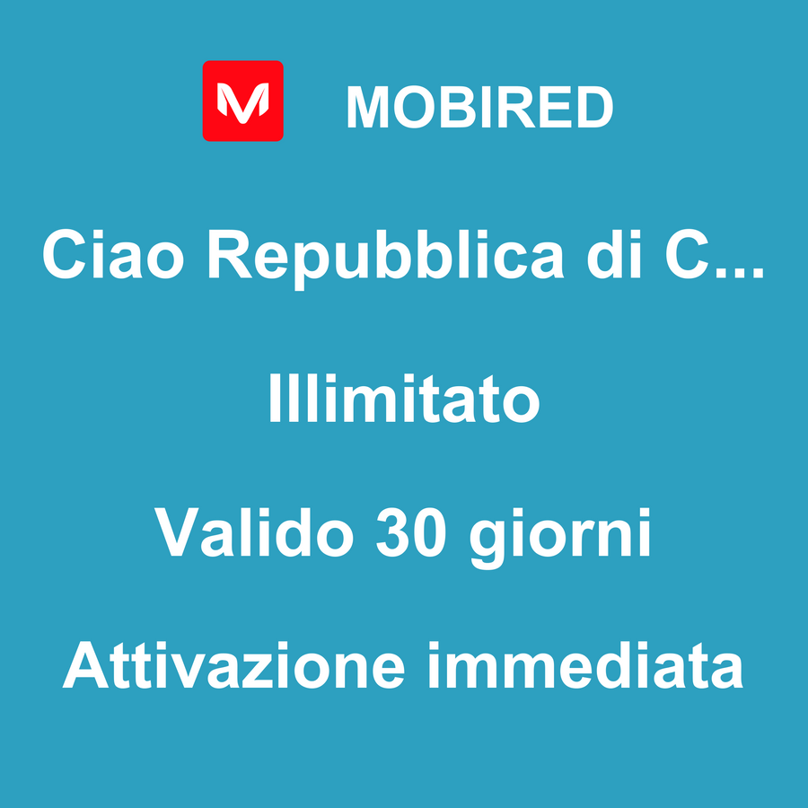 eSIM Repubblica di Corea Internet Illimitato – 30 giorni | Mobired Ciao Repubblica di Corea