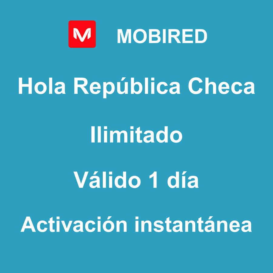 eSIM República Checa Internet Ilimitado – 1 día | Mobired Hola República Checa
