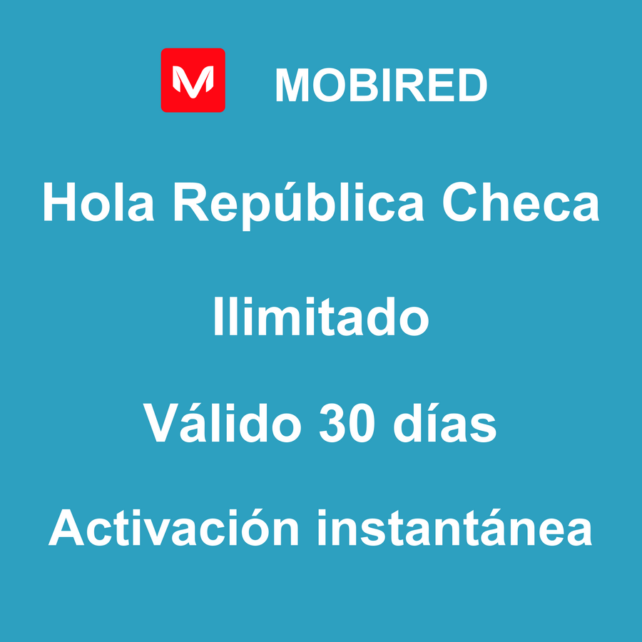 eSIM República Checa Internet Ilimitado – 30 días | Mobired Hola República Checa