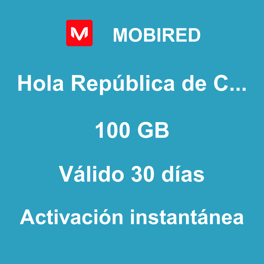 eSIM República de Corea Internet 100 GB – 30 días | Mobired Hola República de Corea