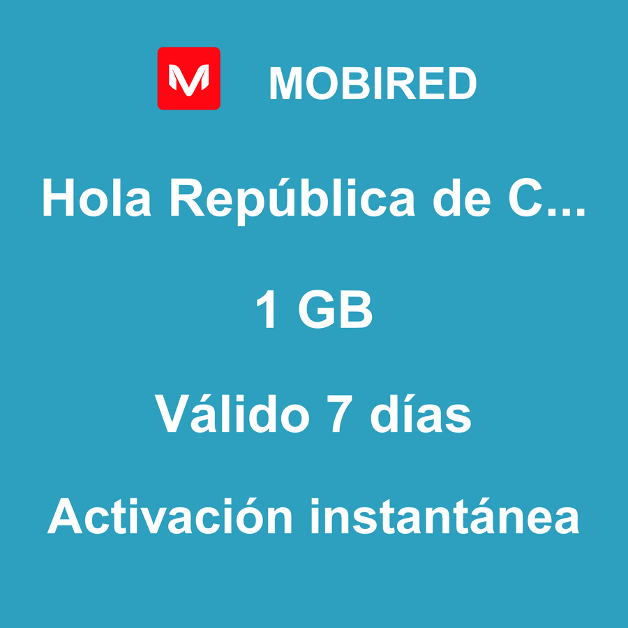 eSIM República de Corea Internet 1 GB – 7 días | Mobired Hola República de Corea