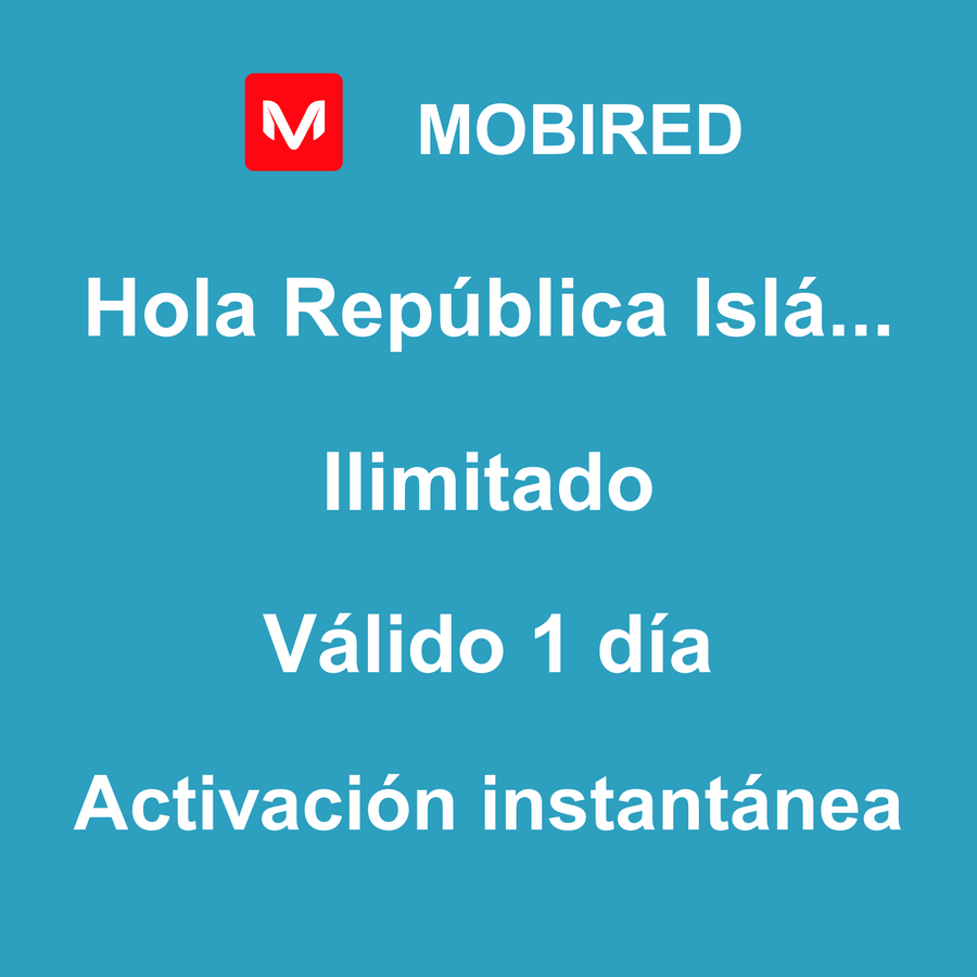 eSIM República Islámica de Irán Internet Ilimitado – 1 día | Mobired Hola República Islámica de Irán